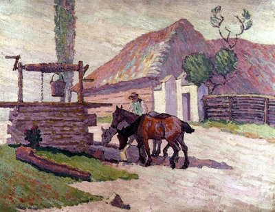 Chevaux buvant - Robert Polhill Bevan