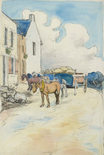 Devant la boutique de vin - Robert Polhill Bevan