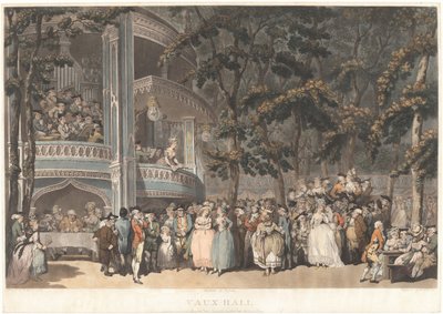 Jardins de Vauxhall - Robert Pollard and Francis Jukes after Thomas Rowlandson, published by John Raphael Smith