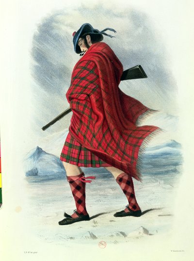 Écossais en costume des Highlands, gravé par W. Kinnebrock - Robert Ronald McIan
