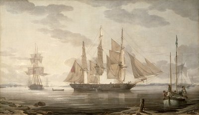 Navires dans le port, 1805 - Robert Salmon
