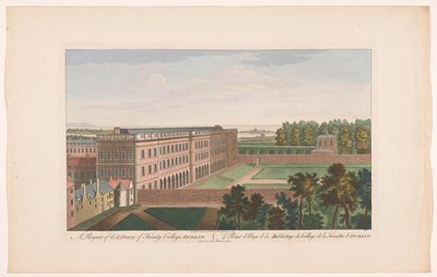 Vue de la bibliothèque du Trinity College à Dublin - Robert Sayer (possibly)