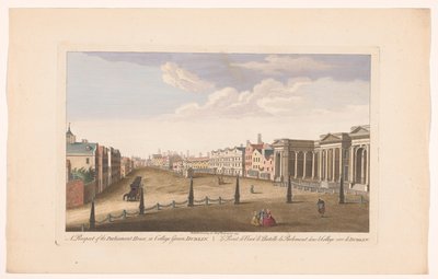 Vue du Parlement sur la place College Green à Dublin - Robert Sayer (possibly)