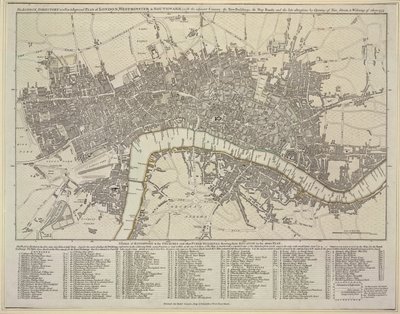 Plan de Londres, Westminster et Southwark - Robert Sayer