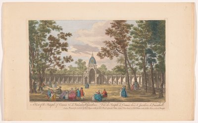 Vue du Temple de Comus dans les jardins de Vauxhall à Londres - Robert Sayer