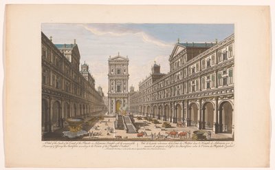 Vue de la cour intérieure du Temple de Salomon - Robert Sayer