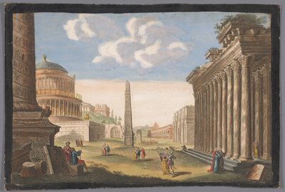 Vue des ruines de la Colonne de Trajan, de l