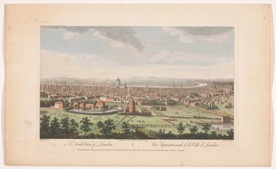 Vue de la ville de Londres depuis le nord (Londen) - Robert Sayer