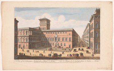 Gezicht op het Palazzo Venezia te Rome - Robert Sayer