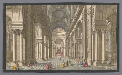 Vue intérieure de la cathédrale Saint-Paul à Londres - Robert Sayer