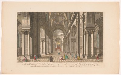 Vue intérieure de la cathédrale Saint-Paul à Londres - Robert Sayer