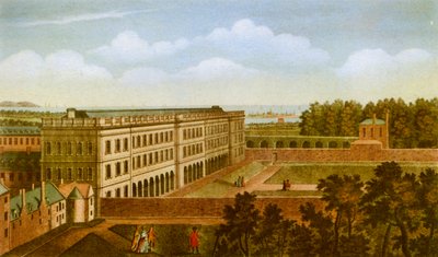 La bibliothèque du Trinity College, Dublin, vers 1760, 1943 - Robert Sayer