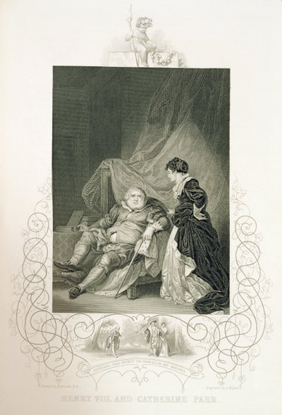 Henri VIII et Catherine Parr, dans la pièce Henry VIII ou 