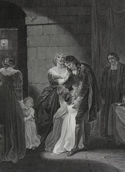 Dernière entrevue de Lord W. Russel avec sa famille, gravée par George Noble, illustration de 