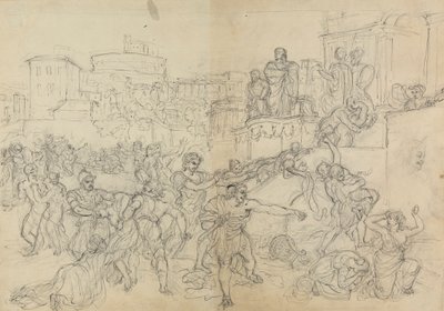 Croquis des Goths entrant à Rome, de la pièce de Shakespeare, Titus Andronicus - Robert Smirke