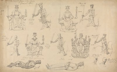 Études de figures et de sceaux de l