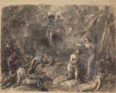 Étude de figures nues dans une zone boisée - Robert Smirke