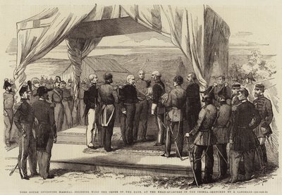 Lord Gough investissant le maréchal Pélissier de l