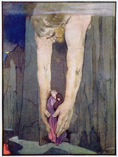 Antée déposant Virgile et Dante dans le dernier cercle de l