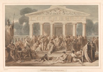 Hypatie enseignant à Alexandrie - Robert Trewick Bone