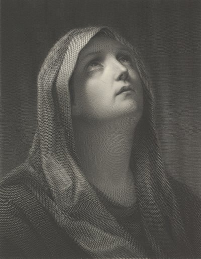 Tête de la Vierge regardant vers la droite, d