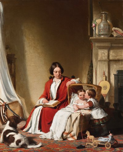 Mme Bradford Ripley Alden et ses enfants - Robert Walter Weir