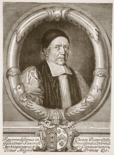 William Sancroft, archevêque de Canterbury, illustration de 