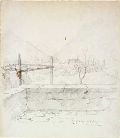 Vue de la villa où l