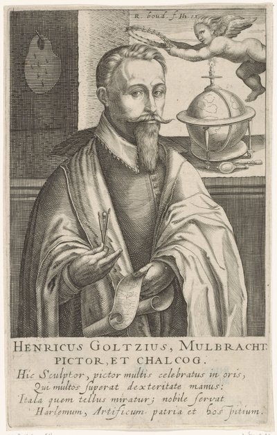 Portrait de Hendrik Goltzius, vers 1610 (gravure) - Robert Willemsz de Baudous