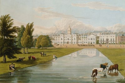 Vue des Horse Guards et de la maison Melbourne, prise de St. James