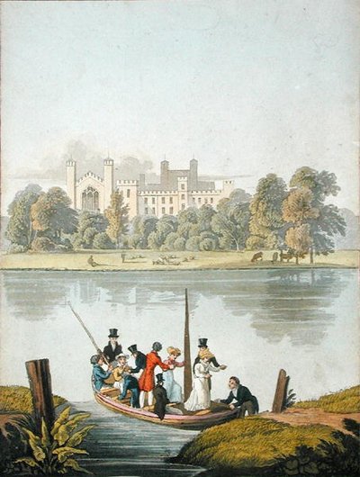 Eton College et le ferry sur la Tamise, de 