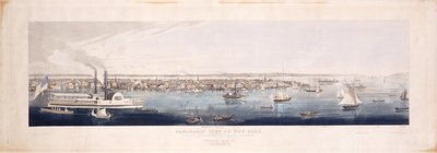 Vue panoramique de New York, prise depuis le fleuve Nord [Hudson], 1844 - Robert the Younger Havell