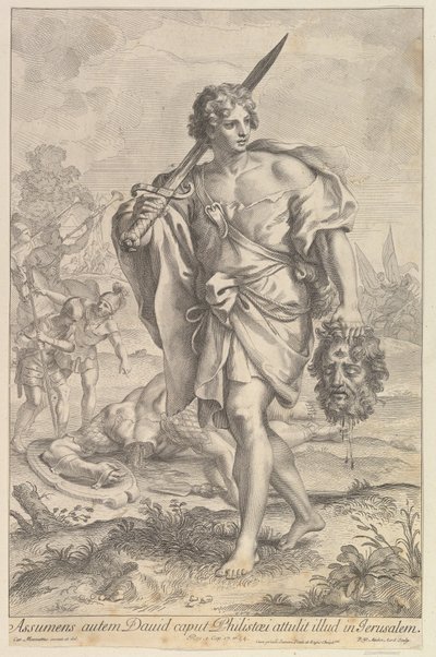 David avec la tête de Goliath, 1680-1743 - Robert van Audenaerde