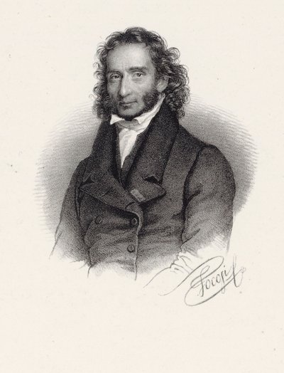 Portrait de Niccolò Paganini 1782-1840, 1830 - Roberto Focosi