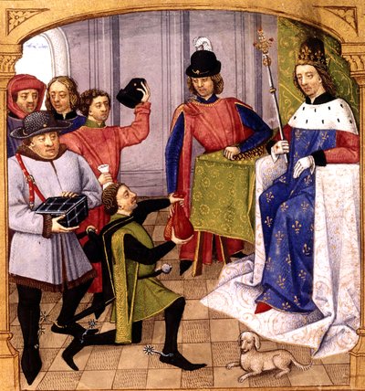 Le roi Philippe V de France (1293-1322) recevant l