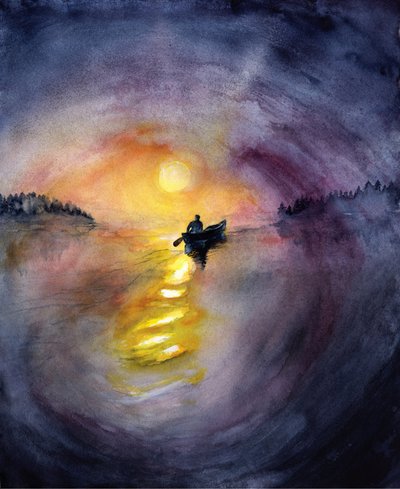 Le lac Solitary au coucher du soleil - RodMacIver