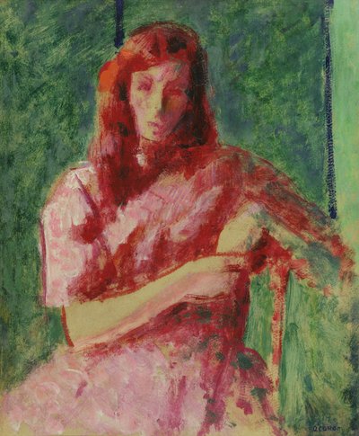Une jeune fille triste (La Dame en rouge) - Roderic OConor