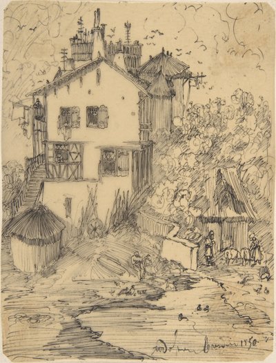 Une rustique maison de campagne - Rodolphe Bresdin