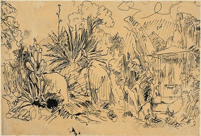 Village africain - Rodolphe Bresdin