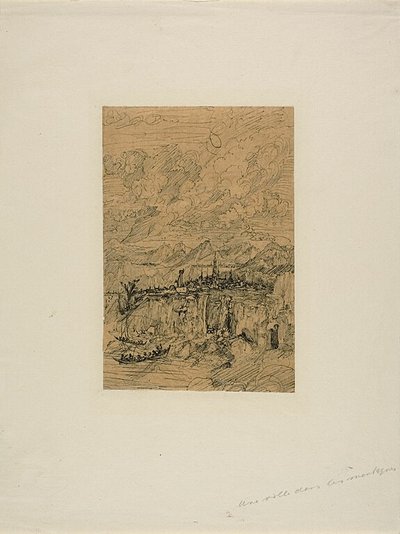 La ville dans les montagnes - Rodolphe Bresdin