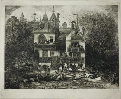 Départ pour la chasse - Rodolphe Bresdin