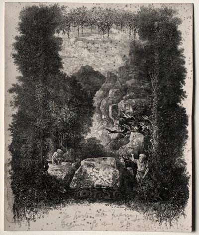 Premier frontispice pour Fables et Contes de Fées par Thierry-Faletans, 1868 - Rodolphe Bresdin