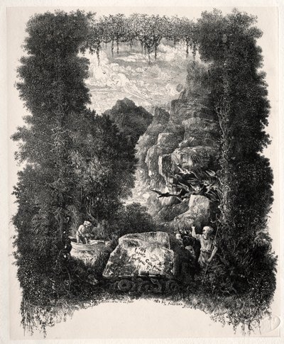 Premier frontispice pour Fables et Contes de fées par Thierry-Faletans - Rodolphe Bresdin