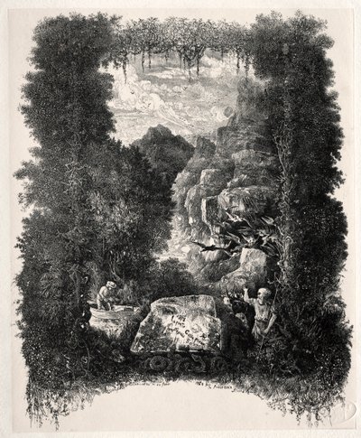 Premier frontispice pour Fables et Contes de fées par Thierry-Faletans, 1868 - Rodolphe Bresdin