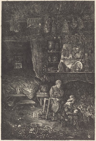 Intérieur flamand - Rodolphe Bresdin