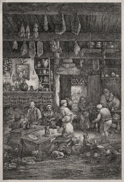 Intérieur moldave, 1856 - Rodolphe Bresdin