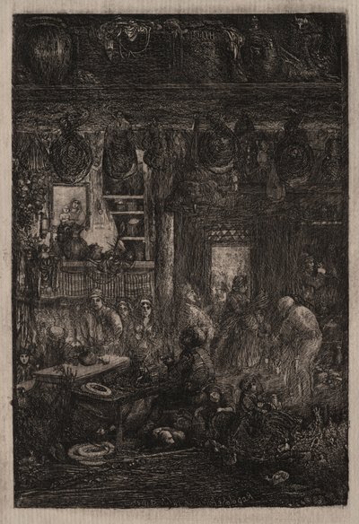 Intérieur moldave, 1865 - Rodolphe Bresdin