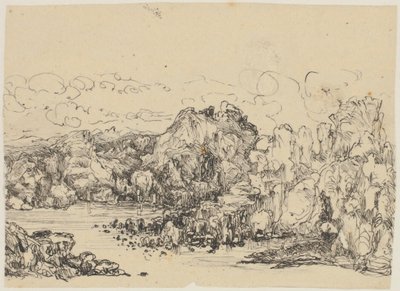 Roches en bord de mer - Rodolphe Bresdin