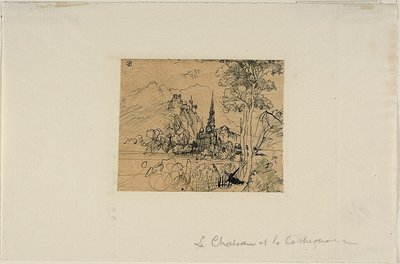 Le château et la cathédrale - Rodolphe Bresdin