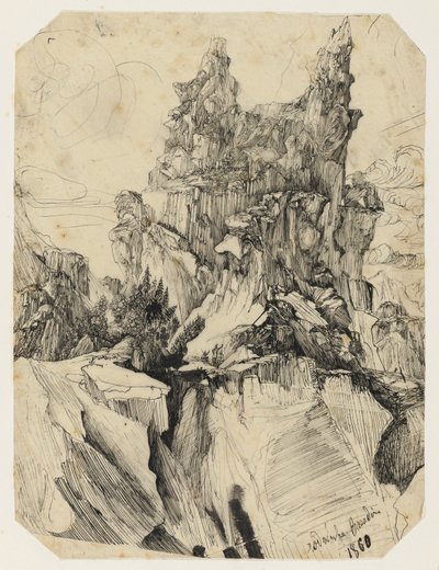 La Crevasse, 1860 - Rodolphe Bresdin